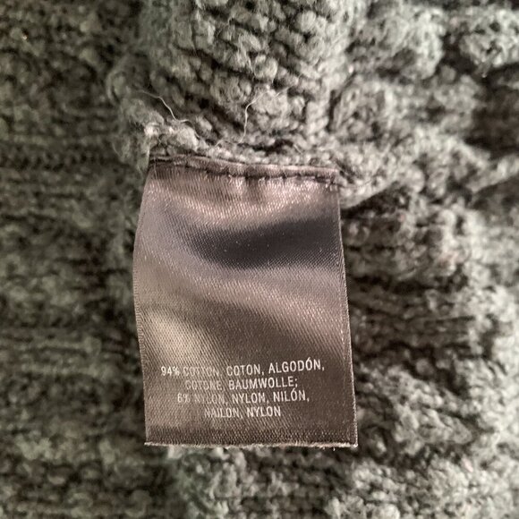 Anthropologie Moth Sweater Medium Green Knit Cowl Neck Cozy Minimalist - Picture 6 of 6